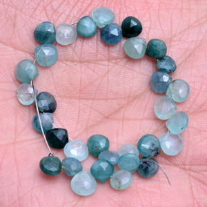 Piedras preciosas naturales de grandidierita rara, cuentas de Briolette de corazón facetado de 5mm-6mm, cuentas de piedras preciosas semipreciosas de grandidierita para joyería - Product Image 2