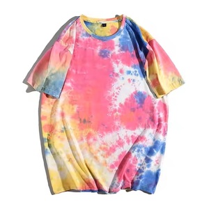 Date Streetwear Impression Personnalisée Tie-dye Lavé T-shirt Tie Dye T-shirts Vierge 100% Coton Surdimensionné Unisexe Logo Personnalisé - Product Image 5