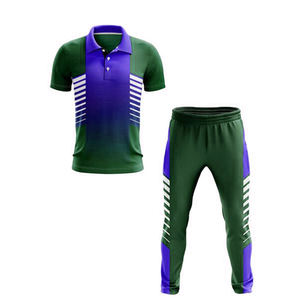 Kit de cricket à demi-manches personnalisé pour hommes nouvel ensemble d'uniformes à sublimation imprimé pantalon de chemise à demi-manches de grande taille pour joueurs adultes - Product Image 4