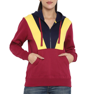 Sweat à capuche zippé classique pour femme avec logo imprimé sur le devant, automne/hiver, chaud, décontracté, léger, streetwear - Product Image 1