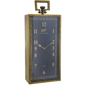 Reloj de mesa independiente de latón con acabado antiguo, pantalla de aguja de movimiento de cuarzo para decoración de hogar u oficina - Product Image 1