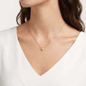 Collar de Diamantes con Bisel Redondo - Product Image 3
