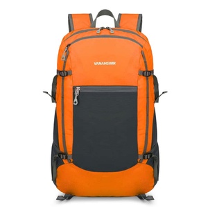 VanAheimr Unisex Nylon <b>Backpack</b> 20-37L Zipper Closure Arcuate Shoulder Strap Hiking <b>Bag</b> - Product Image 3