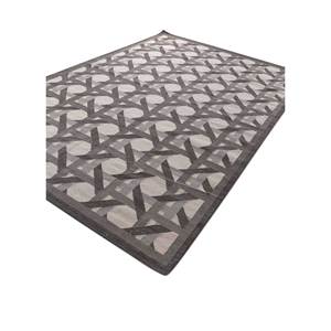 Alfombras Geométricas de Lana Alhambra en Gris y Negro, Tejido Plano para el Hogar, Pasillo, Rectangulares a Rayas-ADWL-13210 para Dormitorio, Sala de Estar - Product Image 2