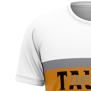 T-shirt pour homme personnalisé OEM, vêtements de sport, t-shirt de compression à séchage rapide, respirant, tissé, doux, léger, motif unique, manches courtes - Product Image 3