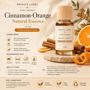 Private Label Cinnamon Orange Fragrance Essence 12ml OEM | Aromatic <b>Oil</b> for <b>Burners</b> & Humidifiers | Spain EU - Product Image 3