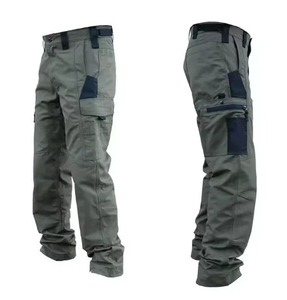 Pantalon cargo en toile respirant et écologique pour homme, pantalon de travail multi-poches, 100% coton, taille élastique, vêtements d'hiver - Product Image 5