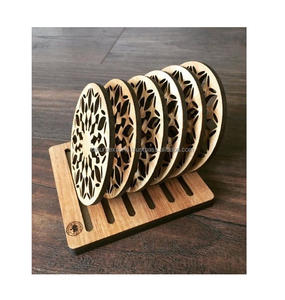 Classic Design Wood <b>Coaster</b> Premium Style Quality Wedding Table Decorative <b>Wooden</b> <b>Coaster</b> for Drinks at Affordable Price - Product Image 2