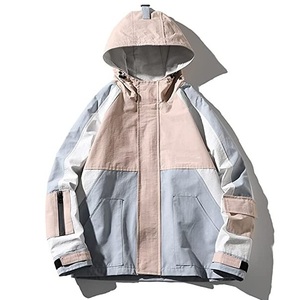 Veste imperméable décontractée de pêche à poches de couleur pourpre personnalisée Vestes coupe-vent légères et amples Hip Hop élégantes pour unisexe - Product Image 6