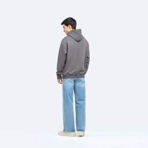 Sudadera con capucha de gran tamaño en blanco de algodón 100% de alta calidad para hombre, ropa informal, Sudadera con capucha hecha a medida para hombre - Product Image 5
