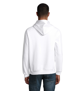 Blanco Ecológico Certificado Bcorp Custom White Hoodie 100% Algodón Orgánico Impermeable Serigrafía Sublimada - Product Image 3