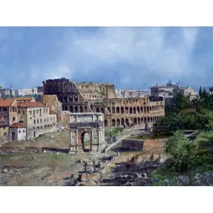 A. Brandeis Coliseum ROMA Mural de azulejos de cerámica 10x8 Murales de pared para cocina y baño Backsplash - Product Image 1