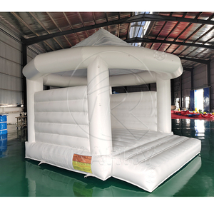 Château gonflable de luxe en PVC blanc pour location commerciale et mariages - Product Image 2