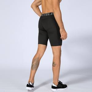 <b>Men</b> <b>Elastic</b> <b>Waist</b> Gym Sports Tight <b>Shorts</b> Quick Dry Middle Length Print Polyester Running Compression <b>Shorts</b> DDP shipping - Product Image 2