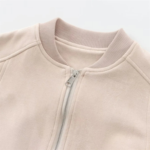 Nouvelle mode pour femmes, veste pilote à texture suédé, mince et polyvalente, manteau pour les loisirs d'hiver et d'automne avec fermeture à glissière - Product Image 3