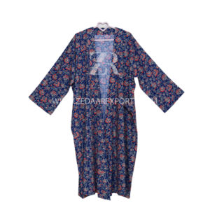 ชุดกิโมโนผ้าฝ้ายเนื้อนุ่มสำหรับฤดูร้อนชุดนอนสตรีพิมพ์ลายสวยงามออกแบบได้ตามต้องการ - Product Image 1