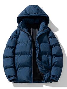 Mens Winter Long Down Jacket Brand Trendy Solid Color Hooded Puffer Jacket Men White Down Parka Women Outdoor Windproof <b>Coat</b> - Product Image 6