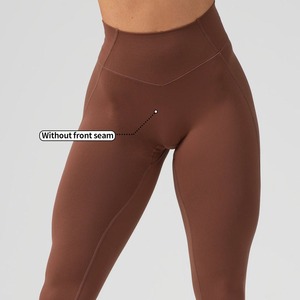 Ensemble de vêtements de sport de yoga taille haute personnalisé grande taille soutien-gorge de sport push-up taille haute Leggings sans couture vêtements de sport entraînement pour femmes solide - Product Image 2