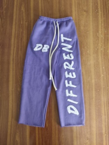 กางเกงสเวตแพนท์ทรงหลวมแบบยูนิเซ็กซ์ แต่งลายปักแบบดิสเทรส สไตล์สตรีทแวร์ลำลอง พิมพ์ลาย ระบายอากาศ เอวยางยืด ผ้าหนา แห้งเร็ว - Product Image 4