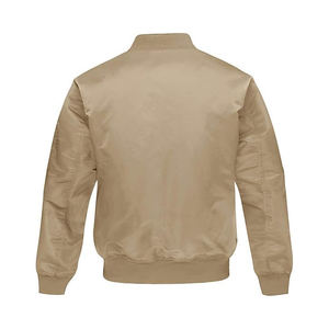 Chaqueta Bomber Reversible caqui Forro naranja Ligero a prueba de viento Cremallera Frontal Casual Moda Prendas de abrigo Abrigo - Product Image 2