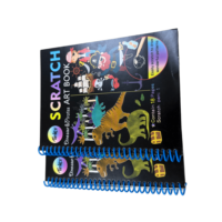 Vente en gros Papier à gratter arc-en-ciel magique Livre d'art coloré pour enfants