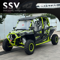 Véhicule tout-terrain 4 places SSV 800cc avec moteur CFMOTO, buggy à essence 4x4 avec toit, lumières LED, roues en aluminium