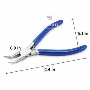 Alicates de Punta Curva de 5 Pulgadas, Acero Inoxidable, Herramienta para Hacer Joyas, Alicates de Punta Angulada de Precisión de 127 mm - Product Image 4