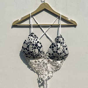 Crosia Bralette Latest Designer Women's Cami <b>Top</b> <b>Knitted</b> Fabric Short Length with Hollow out - Product Image 1