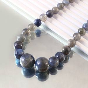 Collier pendentif en labradorite lisse de grande taille, de qualité incroyable, pour enfants, bleu chatoyant, argent sterling 925 plaqué or 14 carats - Product Image 2