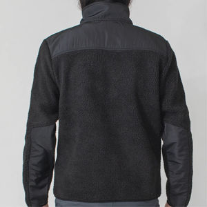 Full-Zip Canvas <b>Sherpa</b> Fleece <b>Jacket</b> for <b>Men</b> Stand Collar Front Windproof Breathable Vintage Outerwear for Outdoor Adventures - Product Image 5