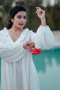 Happy Queens femmes fleur imprimé plage Mini robe & bohème Mini coton indien midi élégant bohème robes courtes personnalisées - Product Image 2