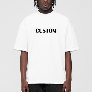 High Quality Plain Custom Cropped T-Shirt Boxy 100% Cotton Blank Oversized Heavyweight Drop Shoulder <b>White</b> T Shirt Manufacturer - Product Image 6
