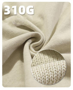 เสื้อยืดผ้าฝ้าย100% สีพื้นสำหรับผู้ชายย้อนยุค310กรัมฟอกสีได้ทรงหลวม - Product Image 5