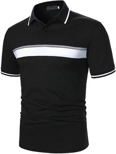 T-shirts de polo de golf de vêtements de sport de la meilleure qualité avec polos personnalisés respirants à panneau uni - Product Image 5