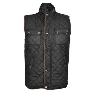 Chaleco acolchado transpirable clásico grueso para hombre personalizado bolsillos laterales de color sólido con cuello levantado para invierno al aire libre - Product Image 5