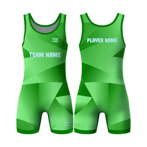 Sublimation personnalisée nouveauté Spandex Wrestling Wear hommes Wrestling Singlet équipe Wrestling Wear Suit Singlets - Product Image 4