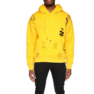 Sweats à capuche en détresse Fabricant personnalisé de haute qualité 100% coton Polyester Hommes Vintage Sweats à capuche en détresse Sweats Hommes - Product Image 1
