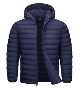 Blouson matelassé vintage pour homme, fermeture éclair à capuche, taille XS, broderie, service OEM - Product Image 3