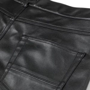 กางเกงหนังผู้ชายสีทึบ - Product Image 6