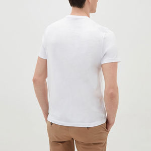 Camiseta con logotipo de marca personalizado, venta al por mayor de camisetas de algodón 100% lisas de color liso con cuello redondo y cuello redondo, Camiseta deportiva para hombre - Product Image 6