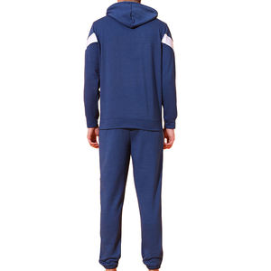 Ensembles de survêtements d'hiver écologiques personnalisés pour hommes Combinaisons de jogging à capuche de haute qualité Motif solide Respirant Léger 100% - Product Image 4