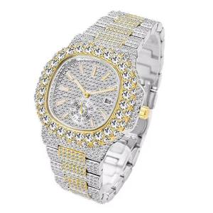 Montre de luxe Hip Hop personnalisée de haute qualité en diamant de laboratoire noir VVS sertie de zircon cubique mécanique en moissanite pour hommes - Product Image 5
