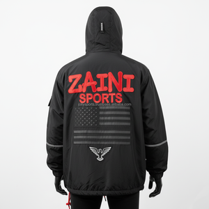 Chaqueta cortavientos de poliéster de alta calidad con logotipo personalizado bordado y chaqueta cortavientos con detalle de manga reflectante para hombre - Product Image 2