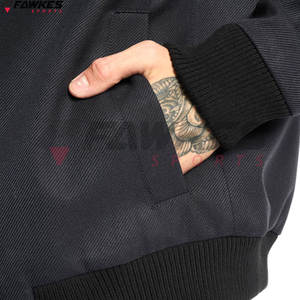 Blouson bombardier personnalisé pour hommes Veste décontractée composée de manches bombardier et de corps en laine Bomber Jacket - Product Image 5