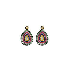 Boucles d'oreilles brodées de haute qualité, bijoux de mode élégants, taille personnalisée, fabrication artisanale, perles de rocaille brodées - Product Image 6