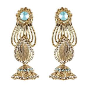 Kriaa ต่างหูแบบห่วงอย่างดี1302202ห้อยชุบทองหินออสเตรีย - Product Image 1