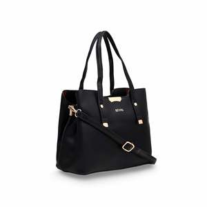 <b>Black</b> P36124 Formal <b>Hand</b> <b>Bag</b> Stylish Shopping <b>Bag</b> - Product Image 2