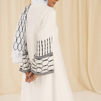 Abayas Dubaï 2024 Nouveau Modèle Élégant Pakistan Luxe Organza Robe de Bal Modeste Traîne Chapelle Vente en Gros Kaftan Musulman Ouvert