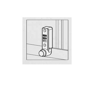 Cerradura de Tope de puerta digital duradera de diseño moderno hecha de zinc para instalación de montaje en suelo de hoteles y escuelas - Product Image 1