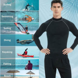 ชุดป้องกันผื่นคันสำหรับผู้ชายชุดป้องกันผื่นสีทึบมีฉลากส่วนตัว - Product Image 6